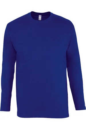 Sols Heren Monarch T-Shirt met lange mouwen (Ultramarijn)