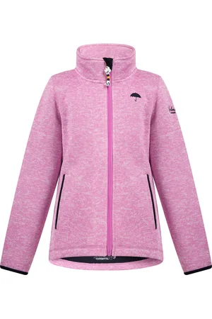 Schmuddelwedda Gebreide fleece jas Meisje Snoeproze melange-280