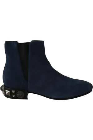 Dolce & Gabbana Verfraaide Suede Laarzen Met Studs
