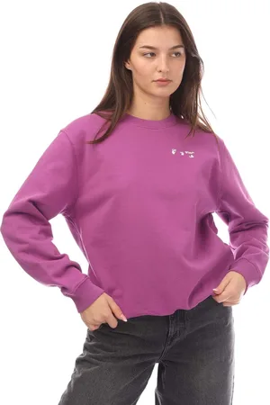 OFF-WHITE Dames Off White Swimming Man Regular Crewneck Sweatshirt in