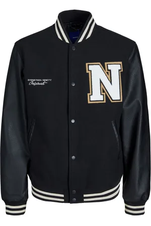 JACK & JONES Jas zomer College Wool Blend Bomber Brown