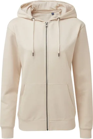 Asquith Vrouwen/dames Zip-Through Organic Hoodie (Natuurlijk)