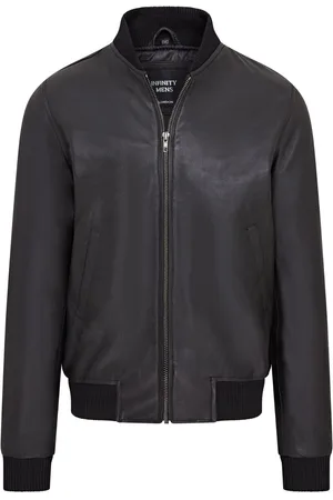 Infinity Heren zacht leer MA-1 Varsity bomberjack