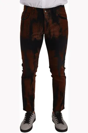 Dolce & Gabbana Tie Dye Katoenen Skinny Denim Jeans