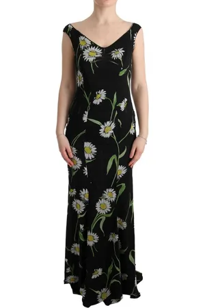 Dolce & Gabbana Zijden Jurk Met Zonnebloemprint