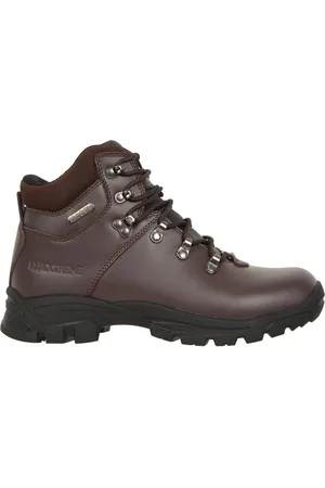 Mountain Warehouse Dames/Dames Latitude II Extreme Leather Waterdichte Wandelschoenen (Donkerbruin)