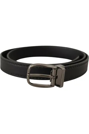 Dolce & Gabbana Opvallende Leren Riem Met Metalen Logogesp
