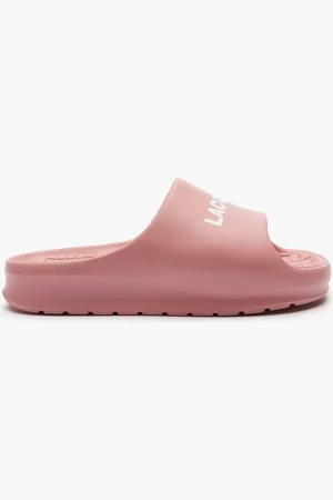 Lacoste Serve 2.0 Sliders voor dames in Roze wit