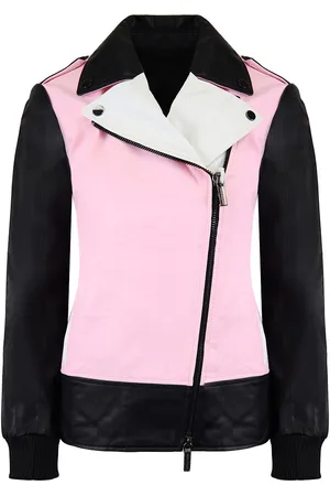 Emporio Armani Exchange Leren Jas Dames Zwart/Roze