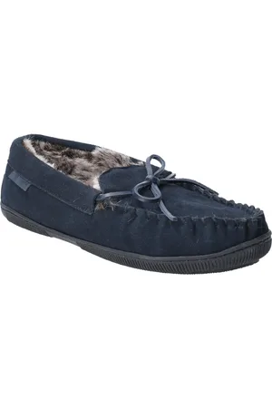 Hush Puppies Heren Ace Slip On Leren Slipper (Marine)