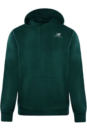 New Balance Lange Pullover Teal Heren Essentials Geborduurde Hoodie MT11550 TKK