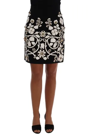 Dolce & Gabbana Kristallen Bloemen Kokerrok