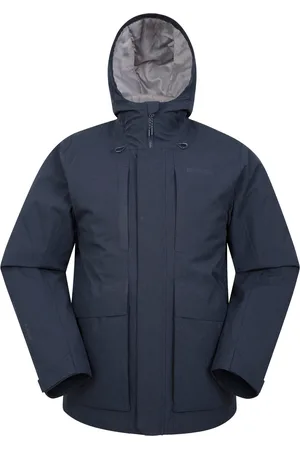 Mountain Warehouse Waterdichte gewatteerde heren Tempest Jacket (Marine)