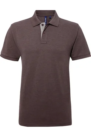 Asquith Heren Klassieke Pasvorm Contrast Poloshirt ( / Heide Grijs)