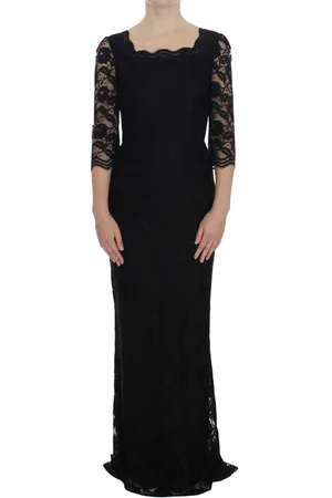 Dolce & Gabbana Kanten Maxi-jurk Met Lange Bal