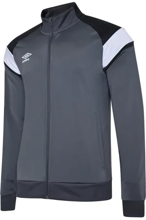 Umbro Gebreide jas voor kinderen (Koolstof/zwart/briljant wit)