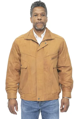Infinity Heren klassiek Harrington bommenwerper leren jack-Minsk