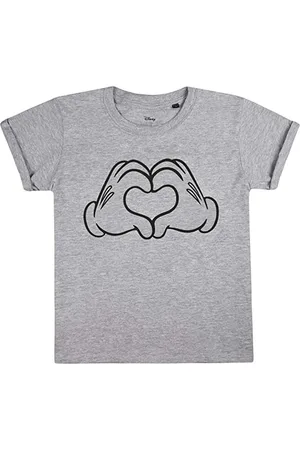 Disney Meisjes Love Hands Mickey Mouse T-shirt (Grijze Mergel)