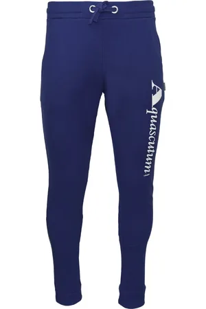 Aquascutum Marineblauwe joggingbroek met logo