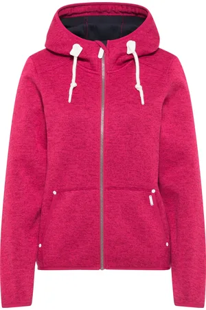 Icebound Yuka serie Gebreide fleece jas Dames donker melange