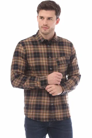 Belstaff Herenoverhemd Longton geruit katoen in blauw geel