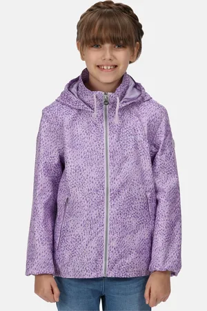 Regatta Meisjes Catkin Waterdichte Jas met Dierenprint (Pastel/ )