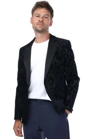 Ted Baker Bathj Fluwelen Jacquard Rose Blazer voor heren in