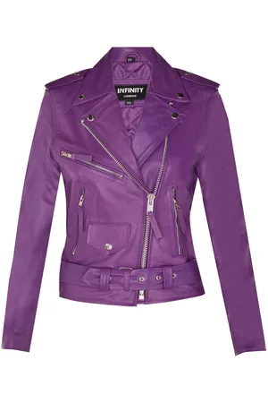 Infinity Dames rundleer bikerjack-Mansfield