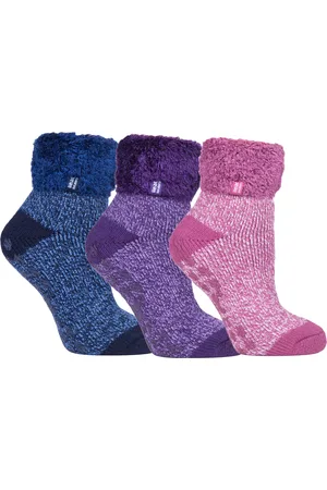 Heat Holders Set van 3 gevoerde antislipsokken voor dames - Pack 4