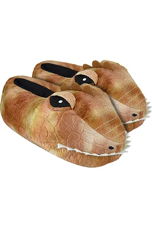 Sock Snob Kinderen / kinderen pluche 3d pantoffels met dinosauruskop