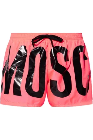 Moschino Merkprint logo felroze korte zwemshort
