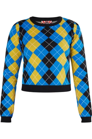 myMo Gebreide trui Dames Zwart Blauw