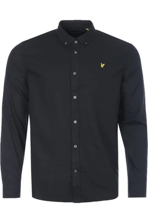 Lyle & Scott Black Long Sleeved Cotton Linen Shirt