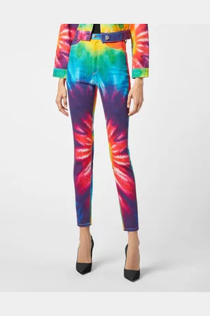 Philipp Plein Super Hoge Taille Jegging Tie Dye