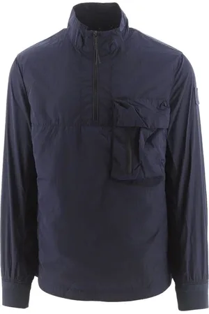Belstaff Ramp Dark Ink Quarter Zip Windbreaker Jacket