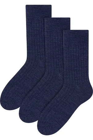 Steven 3 Paar Heren Alpaca Wol Sokken | Winter Dikke Warm Wandelen Boot Sokken - Marine