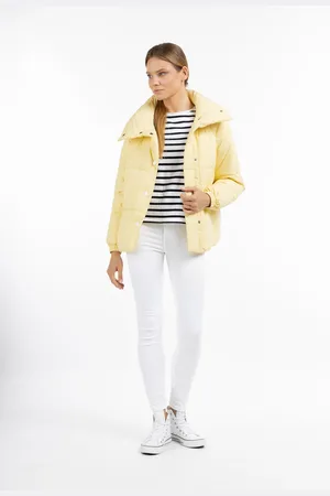 Dreimaster Gewatteerd winterjack Dames lichtgeel