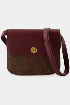 Etro Tracolla Schoudertas - - Leer - Bordeaux