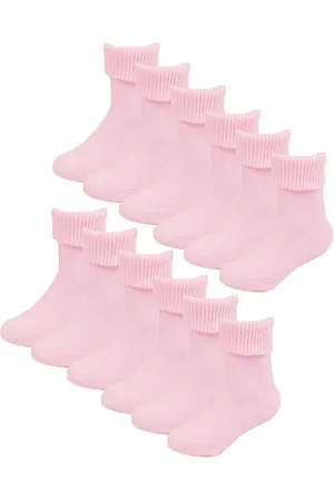 Sock Snob Set van 6 babysokken van katoen met omgeslagen bovenkant