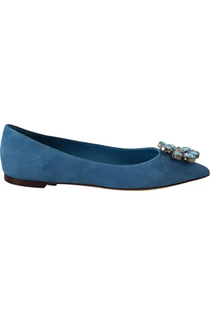 Dolce & Gabbana Suede Crystal Verfraaide Loafers