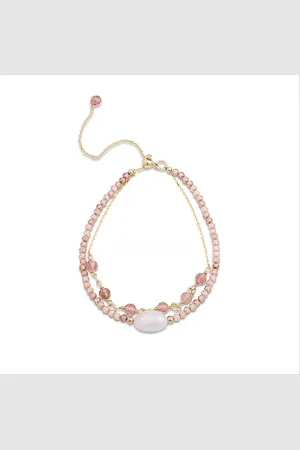 Luxenter Armband, metaallegering ekhao en champagne zirkonia, 18K vergulde afwerking