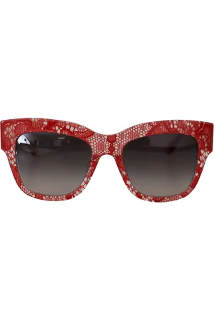 Dolce & Gabbana Lace Acetaat Rechthoekige Zonnebril