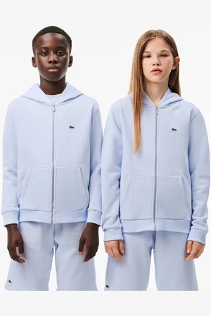 Lacoste Juniors Kangaroo Pocket Zip Front Hoodie in