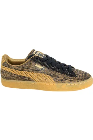 PUMA Basket Knit Metallic Heren Veterschoenen 363087 02 B24C