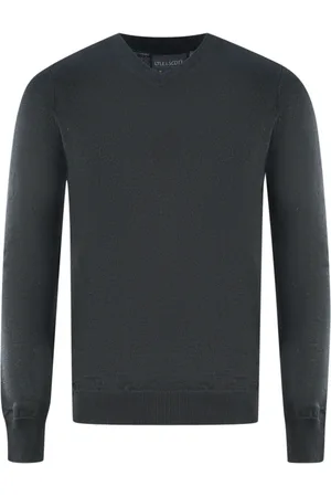 Lyle & Scott Black Golf V-Neck Sweater