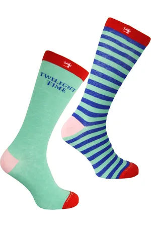 Scotch&Soda 2-Pack Heren Groen/Blauw Bedrukte Sokken