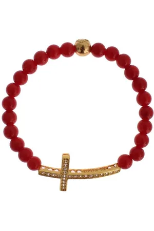 Nialaya Cz Kruis Koraal Gouden Armband