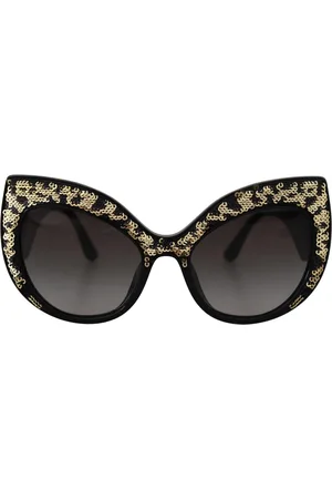 Dolce & Gabbana Pailletten vlinder gepolariseerde zonnebril