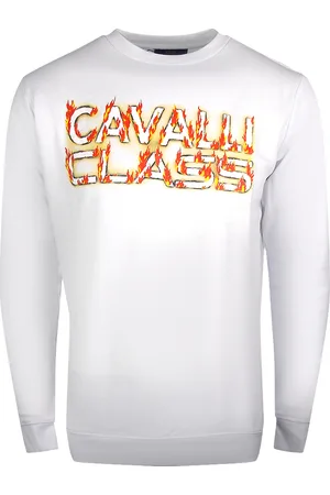 Roberto Cavalli Fire Logo Ontwerp Sweatshirt