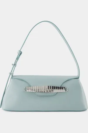 Elleme Hobo Eva tas - - Leer - Turquoise